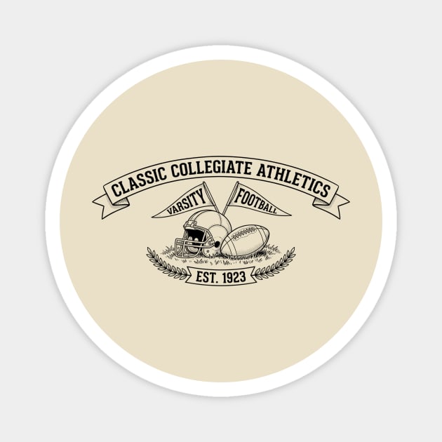 Classic Collegiate Athletics Varsity Football Est. 1923 Magnet by ArtistTee ⭐⭐⭐⭐⭐